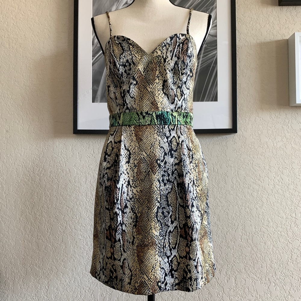 Naven Snake Skin Print Mini Dress Size Medium